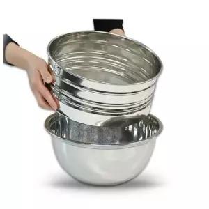 야채볼 제빵용 스텐 깊은 믹싱볼 채망 망간격 세트 2호 2mm