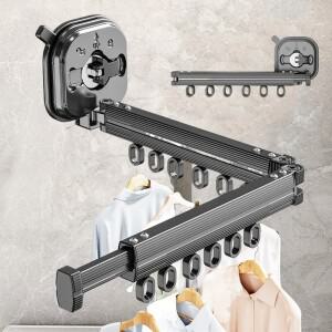 벽걸이 형 옷 건조 랙 접이식 헤비 듀티개폐식 옷장 세탁 옷걸이 회전 확장형 빨랫줄