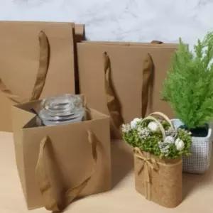 하노빅 정사각쇼핑백 중 크라프트종이가방 크라프트종이백 선물포장백