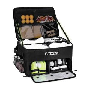 바이식 골프 트렁크 정리함, 2켤레 신발을 위한 별도의 통풍구가 있는 방수 자동차 라커, 공, 티, 모자, 옷, 장갑, 액세서리, 남성, 여성용 선물