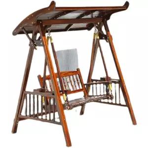 펜션 원목그네의자 2인용 지붕있는 전원주택 나무 원목그네 야외 의자 라탄 행잉체어 있는