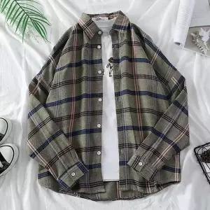 Frq 스트라이프 데이트 스타일 남방 반팔 패