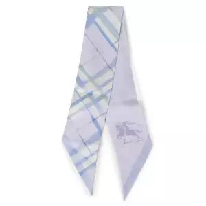 버버리 스키니 워터컬러 체크 실크 스카프 8119959