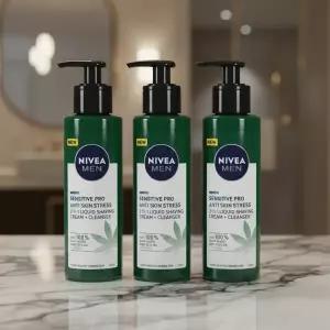 니베아 맨 센서티브 햄프씨드 오일 리퀴드 쉐이빙크림 200ml 3개