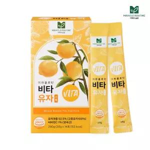 미라클루틴 비타 유자 스틱 280g(20gx14포) /고흥유자 비타민C 유자차