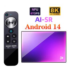 스마트 TV 박스 안드로이드 14 록칩 RK3576 8 코어 CPU 8K 1000M 와이파이 원격 제어 6 AV1 BT5.4 AI-SR 6T