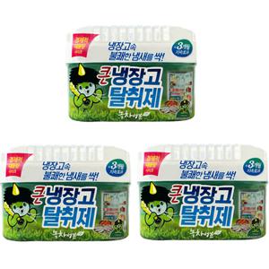산도깨비 큰 냉장고 탈취제 녹차 420g x 3개 대용량 냄장 김치 음식 냄새 제거