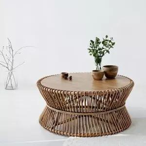 [마켓비]PASAR 커피테이블 90 라탄 CR0037 브라운