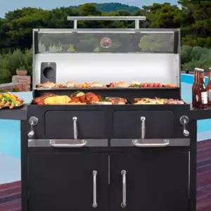 카나모 비저블 투명창 훈제 바베큐그릴 내열유리 화로대 대형바베큐그릴