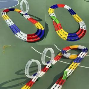 타미야호환 미니카 트랙 무소음 다용도 겸용 타원형 경주대회 레일카 조립식 미니카트랙 차량