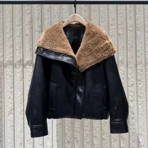 양털무스탕코트 스웨이드 자켓 빅카라 겨울 울 후드