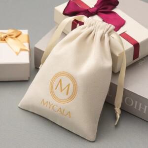 맞춤형 로고 베이지 벨벳 더스트 백 주머니 끈 팔찌 포장 미니 소형 소형 보석 선물  로프 보관 파우치