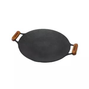 (정품) 코베아 프라임라운드그리들36 캠핑 요리 통주물 경량 우드손잡이 시즈닝필요없음 KECY9JT-02BK