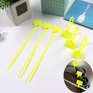 전선정리표시 태그타이 케이블고정 네임라벨 노랑