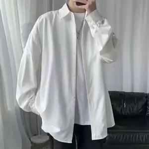 긴팔 스트라이프 남성패션 반팔 셔츠 화이트 면