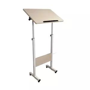 스탠딩 데스크 책상 각도 두꺼워짐 60X40 높이 흰색 강대상 조절 학원 단상