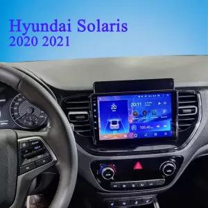 호환 모던 솔라리스 2020 2021 안드로이드 14 128GB 카 라디오 FM AM 비디오 오디오 AV 헤드 유닛 자동차 G