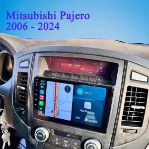 호환  미쓰비시 파제로 2006-2024 안드로이드 14 8G 램 카 오디오 비디오 AV 헤드 유닛 GPS 네비 DVD 카세