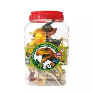 공룡종합월드)피규어 12 모형완구 티라노 트리케라톱스 나무 카드장난감 피어 동물어 어놀이