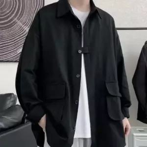 자켓 셔츠 남성 데일리 간절기 패션 아우터 포켓 와이 남성 남방 셔츠 정장 캐주얼 남자 간절기 긴팔