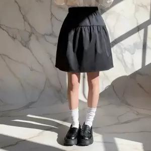 KHK1976여성용 봄여름 경량 셔링 티어드 밴딩 미니스커트_24580967