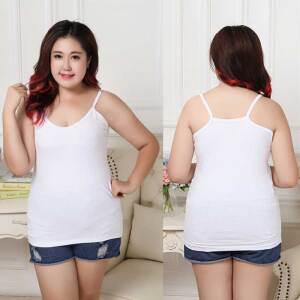 빅사이즈 여성 끈나시 여자 면 스판 민소매 이너 여름 레이어드 슬리브리스