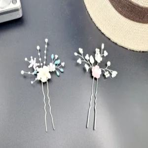 국산 한복 머리장식 뒤꽂이 웨딩헤어핀 혼주장신구 웨딩 올림머리 2741