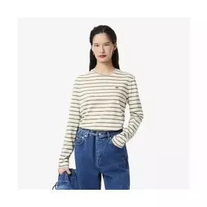 [국내매장정품] 라코스테 LACOSTE 여성 멀티 스트라이프 긴팔 티셔츠 TF7573-55N AI6 TF7573-55NAI6 181180