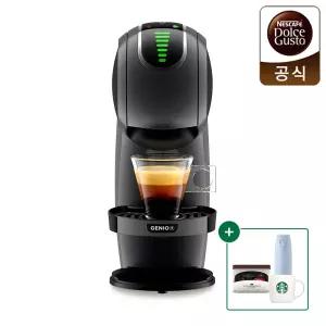 [써모스 텀블러] 돌체구스토 캡슐 커피머신 지니오S 터치 그레이 (+캡슐6p틴케이스 + 카푸치노 머그370ml+써모스 캐리 루프 텀블러)