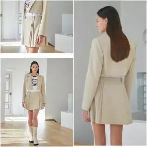 [에고이스트]미니 플리츠 A라인 스커트 EQ1WS261_DG