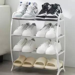 스텐 4단 신발장 선반 수납장 오픈형 조립식 정리대