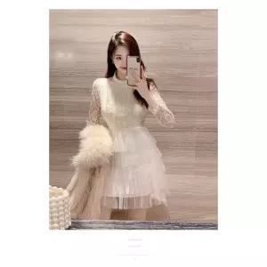 원피스 치마 망사 여자 레이스 펀칭 레깅스 ST1