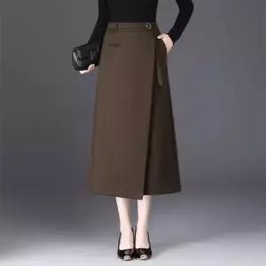 치마 스커트 캐주얼 봄 여성 트임 언밸런스 A라인 데일리 SPO마켓1