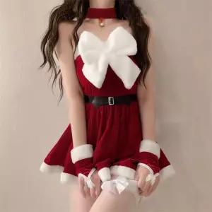 코스프레 산타 망토 메이드복 바니걸 망사