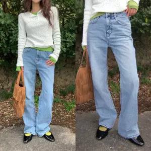 [모코블링] 라이트 롱 부츠컷 데님 #청바지 #연청데님 #데님팬츠 #부츠컷데님