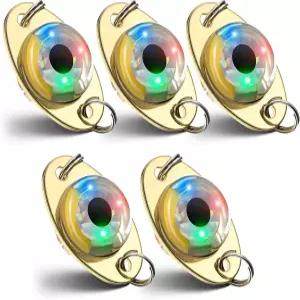 스카이티 LED 낚시 수중 플레셔 배스 할리벗 소금물 트롤링 딥 드롭 조명 미끼 플래셔로 불이 켜진 스푼