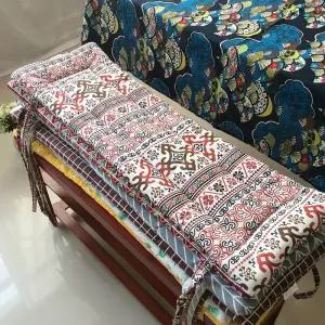 다양한 패턴 긴의자방석 벤치의자 식탁의자 창가용 면혼방 도톰한 누빔처리 푹신하고 안락한