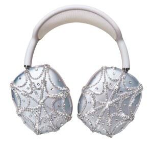 라인스톤 스파이더 웹 에어팟 맥스 커버 반짝이는 헤드폰 케이스 귀여운 프로 이어 보호 액세서리