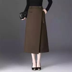 치마 스커트 여자 봄 캐주얼 언밸런스 트임 A라인 원픽1