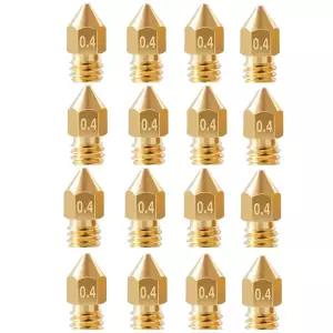 16Pcs 엔더 3 노즐 0.4mm MK8 익스트루더 크리알리티 v2/엔더 프로/엔더 맥스/엔더 5 S1/엔더 네오/CR-10