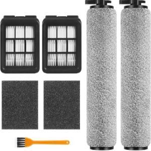비셀 HF3 3649A 진공 헤파 필터용 교체 브러시 롤러 필터 세트 크로스웨이브 청소기 2 다면 필터와 호환됨