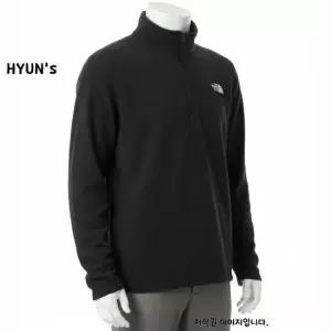 남성 캡 락 텍스처 쿼터 집업 플리스 티셔츠