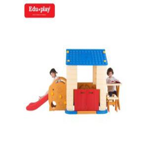 f) 쿠쿠토이즈 에듀플레이 하우스4 집+책상+미끄럼틀 블루(77442)