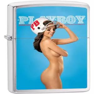 지포 라이터 플레이보이 브러쉬드 크롬