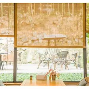 프리미엄 대나무 현관 파티션 가림막 창발 문발 색의 거친 실크 카보나이즈드 60 차광