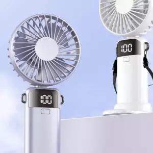 접이식 선풍기 무선 손선풍기 휴대용 LED 핸디 손풍기 냉각 용선풍기 바람 5단