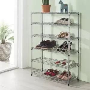 아파트신발장 메탈신발정리대 6단 현관 정리함 보관진열대 수납선반
