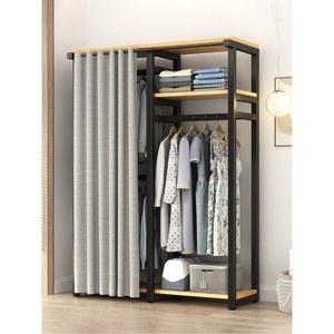 원목옷장 튼튼한 나무 셀프조립 A 기본 스탠드 수납장 서랍 나무조립 행거수납장