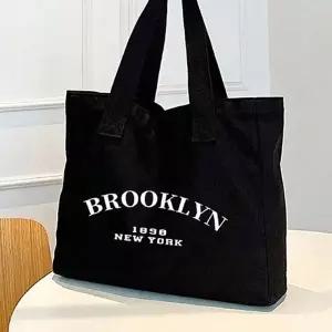 캔버스가방 수납력 에코백 보부상 여성 가방 레터링 사각