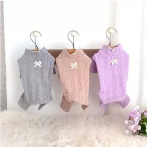 강아지 반려동물 하트 리본 올인원 목티 패션 셔츠옷 의류 봄옷 여름 가을 겨울 셔츠 애견